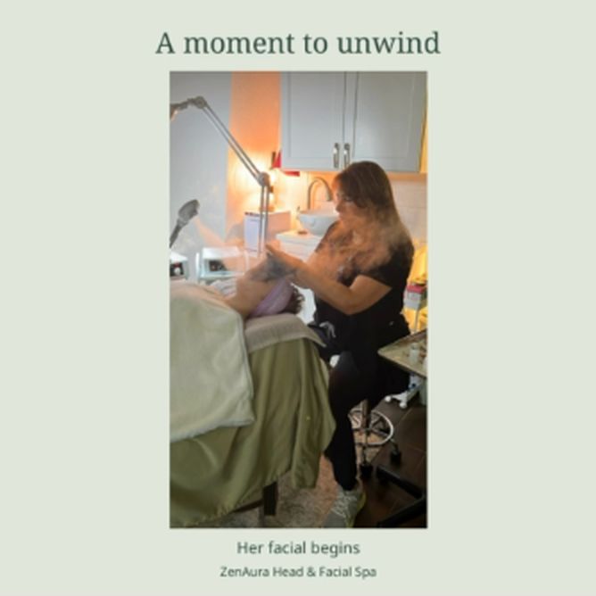LUX Instagram reel: a facial at ZenAura Head & Facial Spa